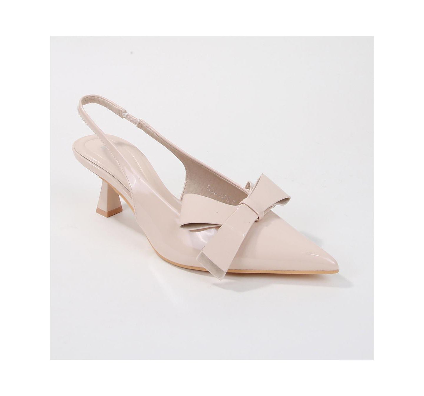 Женские туфли BERNESS Calliope Slingback Kitten Heels, цвет: Бежевый — фото 1
