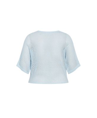 Plus Size Crochet Knit Top