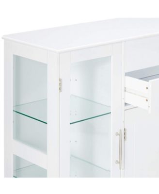 Santi 4-Door Buffet Display Cabinet, White