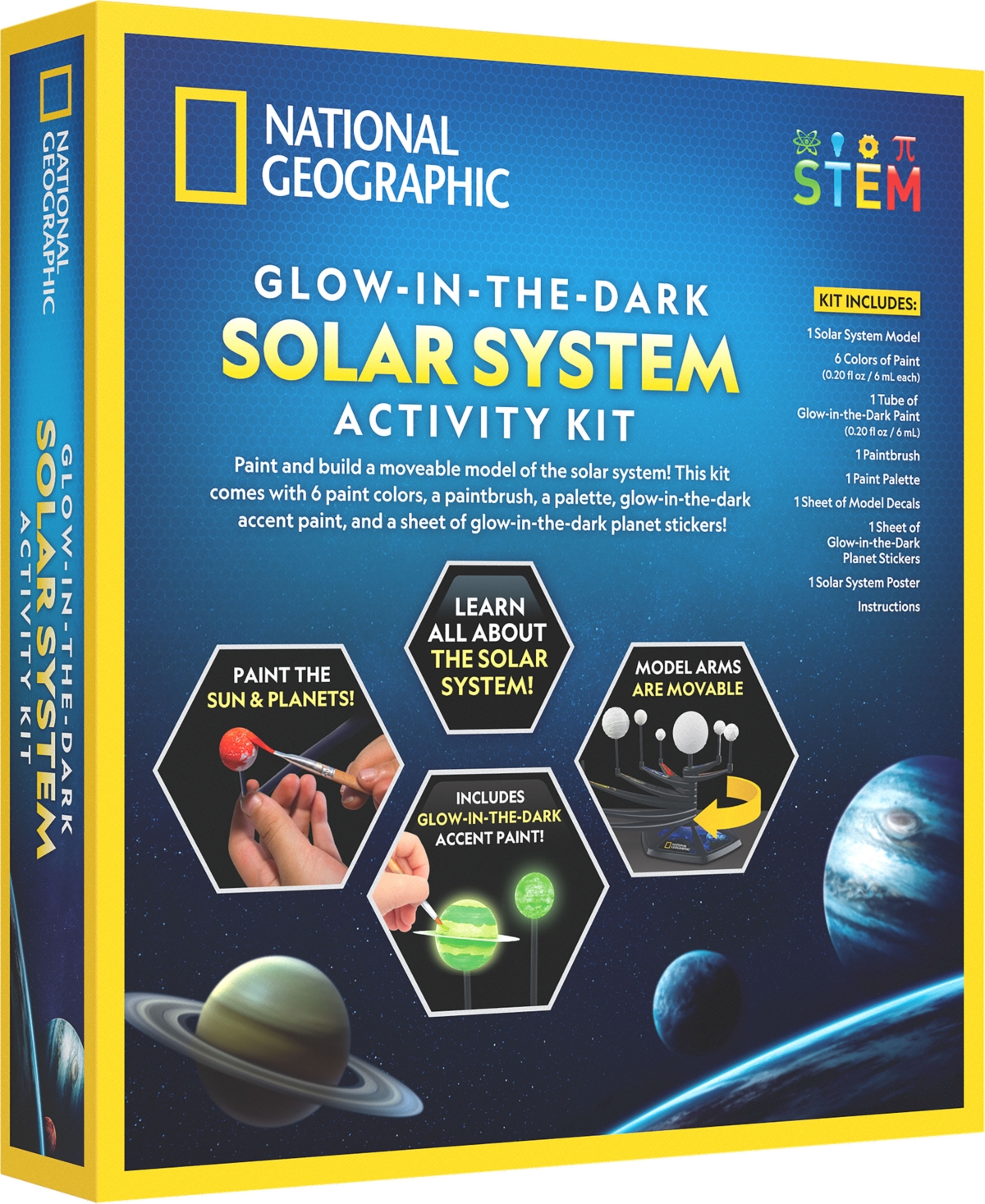 National Geographic Glow-in-the-dark Solar System Activity Kit In Multi-color