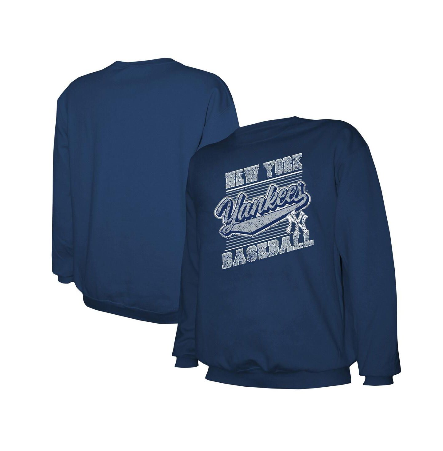 Мужская толстовка Stitches Navy New York Yankees Pullover — фото 1