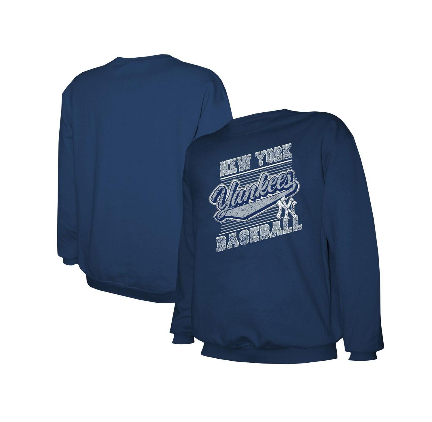 Men's Navy New York Yankees Pullover Sweatshirt