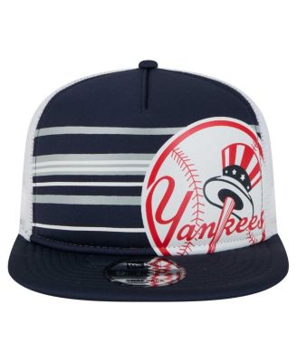 Men's Navy New York Yankees 9FIFTY A-Frame Trucker Snapback Hat