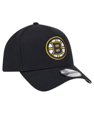Men's Black Boston Bruins Core A-Frame 9FORTY Adjustable Hat