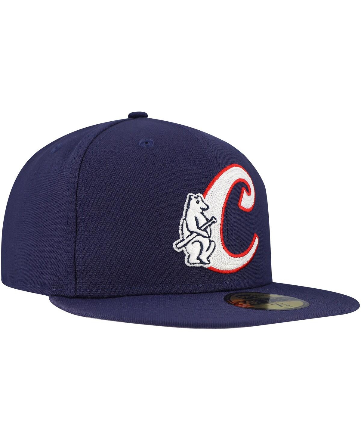 Shop New Era Men's Royal Chicago Cubs Duo Logo 2.0 59fifty Fitted Hat In Navy