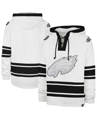 '47 Brand - Men's White Philadelphia Eagles After Image Superior Lacer with Hood