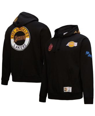 Mitchell & Ness - Men's Black Los Angeles Lakers Hardwood Classics Blackout Collection Pullover Hoodie