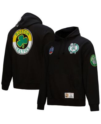 Mitchell & Ness - Men's Black Boston Celtics Hardwood Classics Blackout Collection Pullover Hoodie