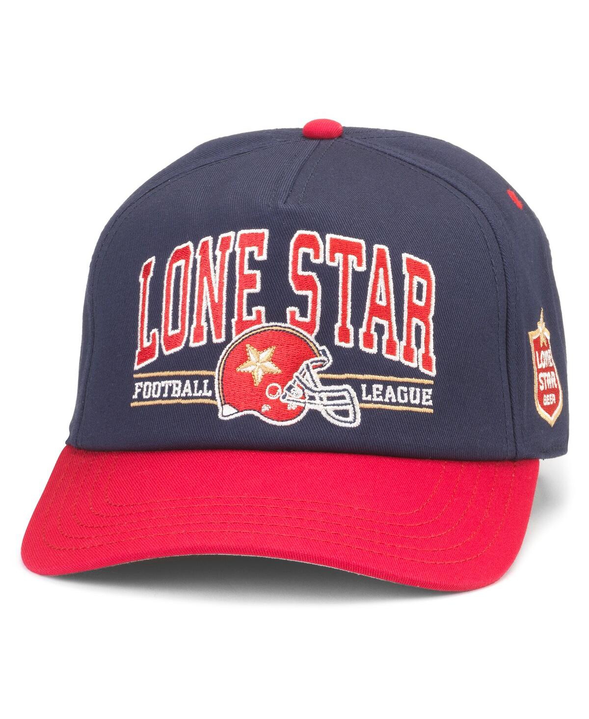 American Needle Men's Navy Lone Star Roscoe Lone Star Football Adjustable Hat In Navy