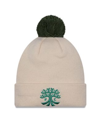 New Era - Men's Cream Austin FC Jersey Hook Cuff Knit Hat with Pom
