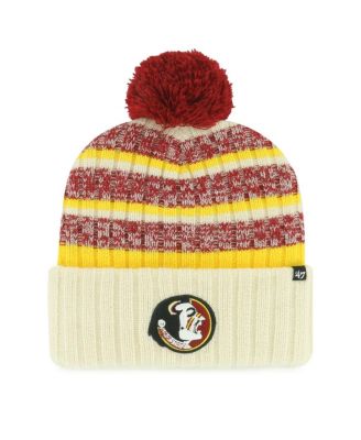 '47 Brand - Men's Cream Florida State Seminoles Vintage Tavern Cuffed Knit Hat with Pom
