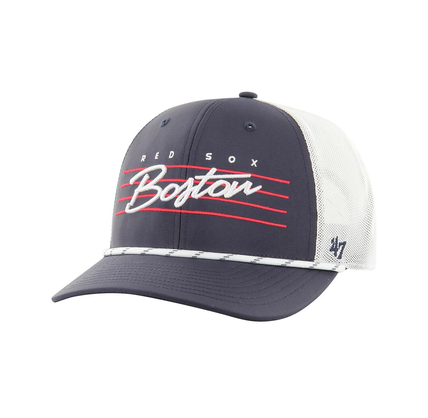 Men's Navy Boston Red Sox Downburst Trucker Adjustable Hat