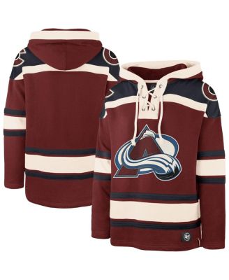 '47 Brand - Men's Burgundy Colorado Avalanche Big Tall Superior Lacer Fleece Pullover Hoodie