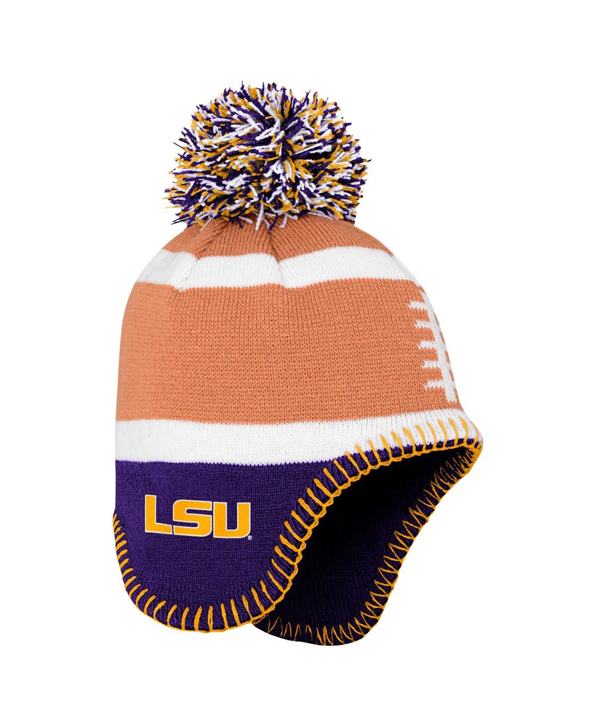 Fanatics Toddler Brown Lsu Tigers Football Head Knit Hat With Pom In Brown