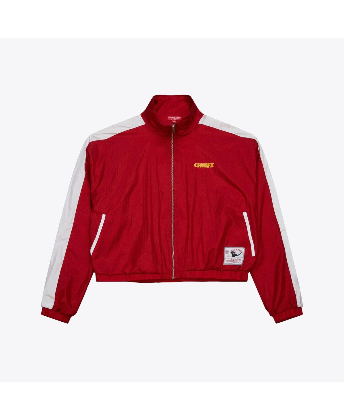 Women's Red Kansas City Chiefs Nylon Cropped Full-Zip Jacket - Red