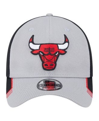 Men's Gray/Black Chicago Bulls Active Trim 39THIRTY Flex Hat