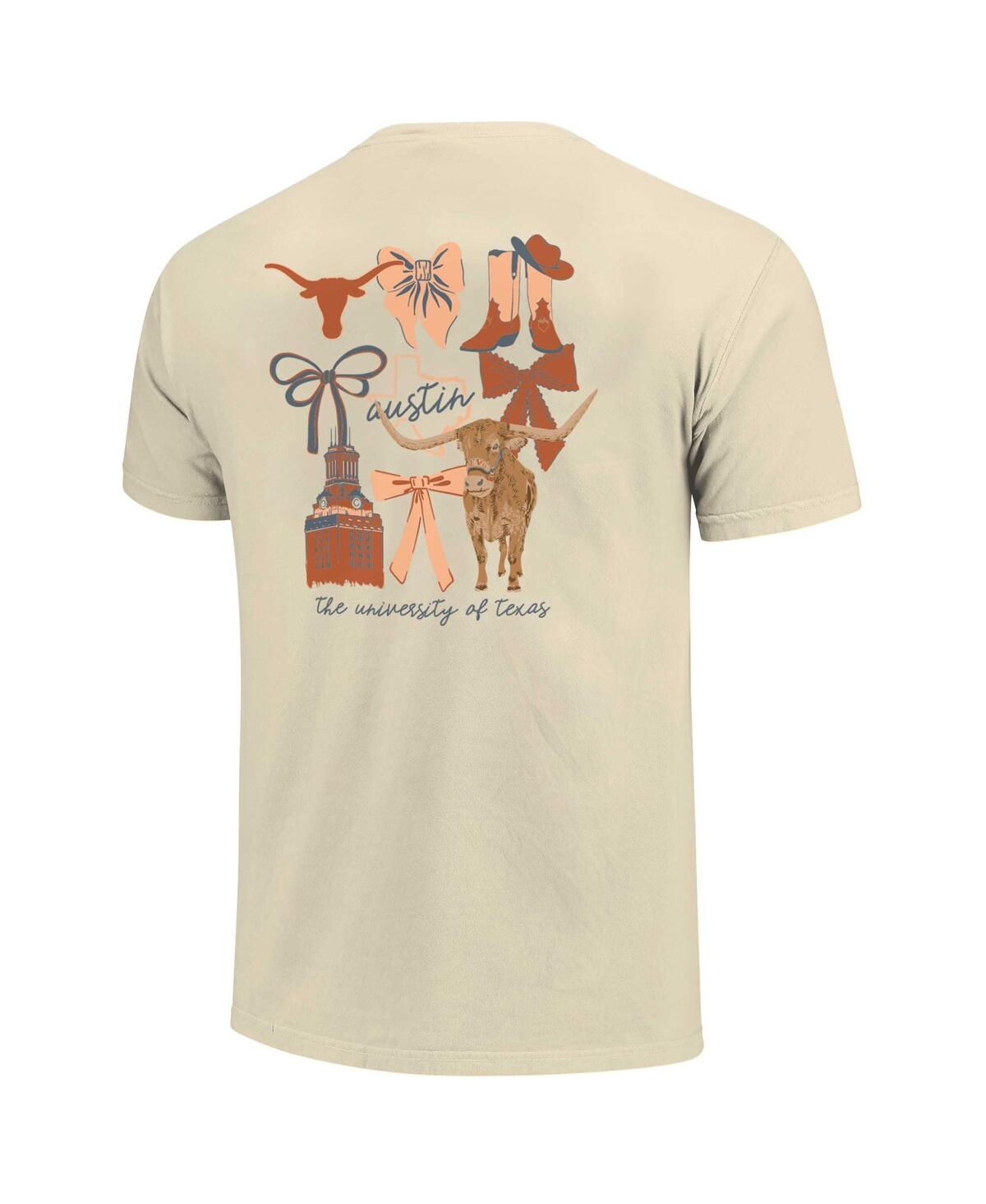 Image One Men's And Women's Natural Texas Longhorns Comfort Colors Coquette T-shirt In Natural