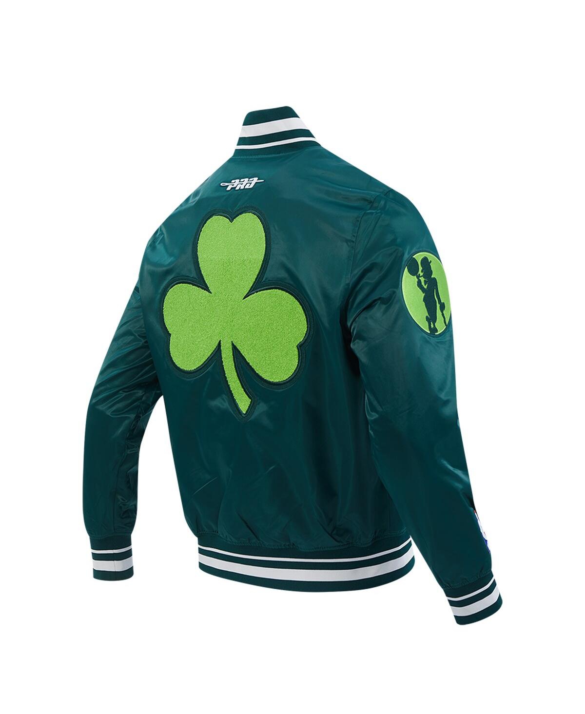 Pro Standard Men's Kelly Green Boston Celtics 2024/25 City Edition Chenille Satin Full-snap Jacket In Kelly Green