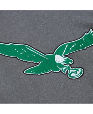 Men's Heather Gray Philadelphia Eagles Snow Washed Fleece Tri-Blend Pullover Sweatshirt