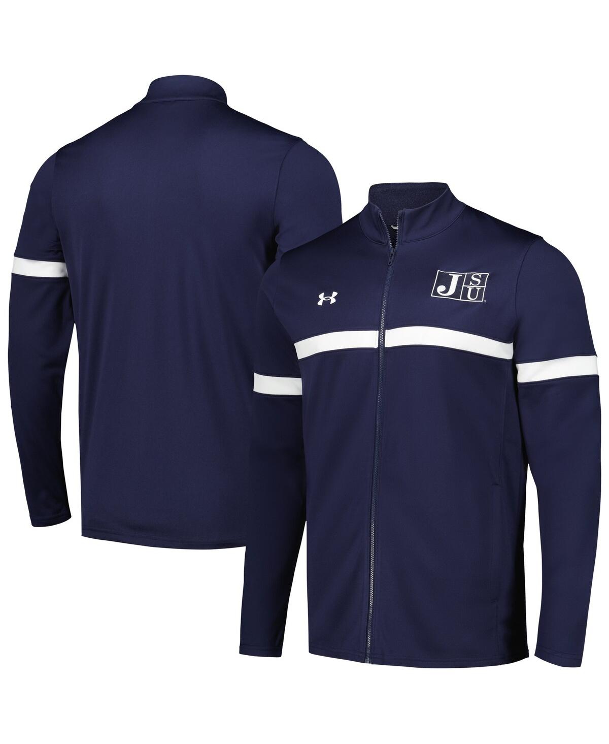 Men's Under Armour Navy Jackson State Tigers 2023 Assist Warm Up Full-Zip Jacket - Navy