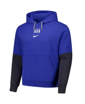 Men's Royal Team USA Club Color Block Pullover Hoodie