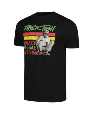 Men's and Women's Black Peter Tosh Legacy Reggae Activism Graphic T-Shirt