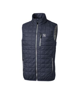 Men's Heathered Navy New York Yankees Rainier Full-Zip Puffer Vest