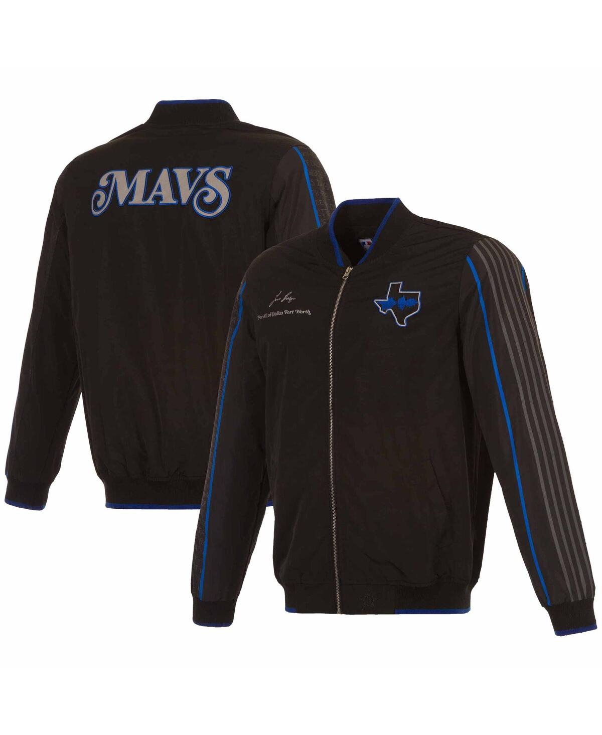 Men's Black Dallas Mavericks 2023/24 City Edition Nylon Full-Zip Bomber Jacket - Black