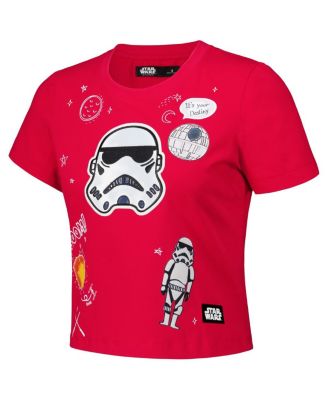 Women's Red Star Wars Babydoll Cropped T-Shirt