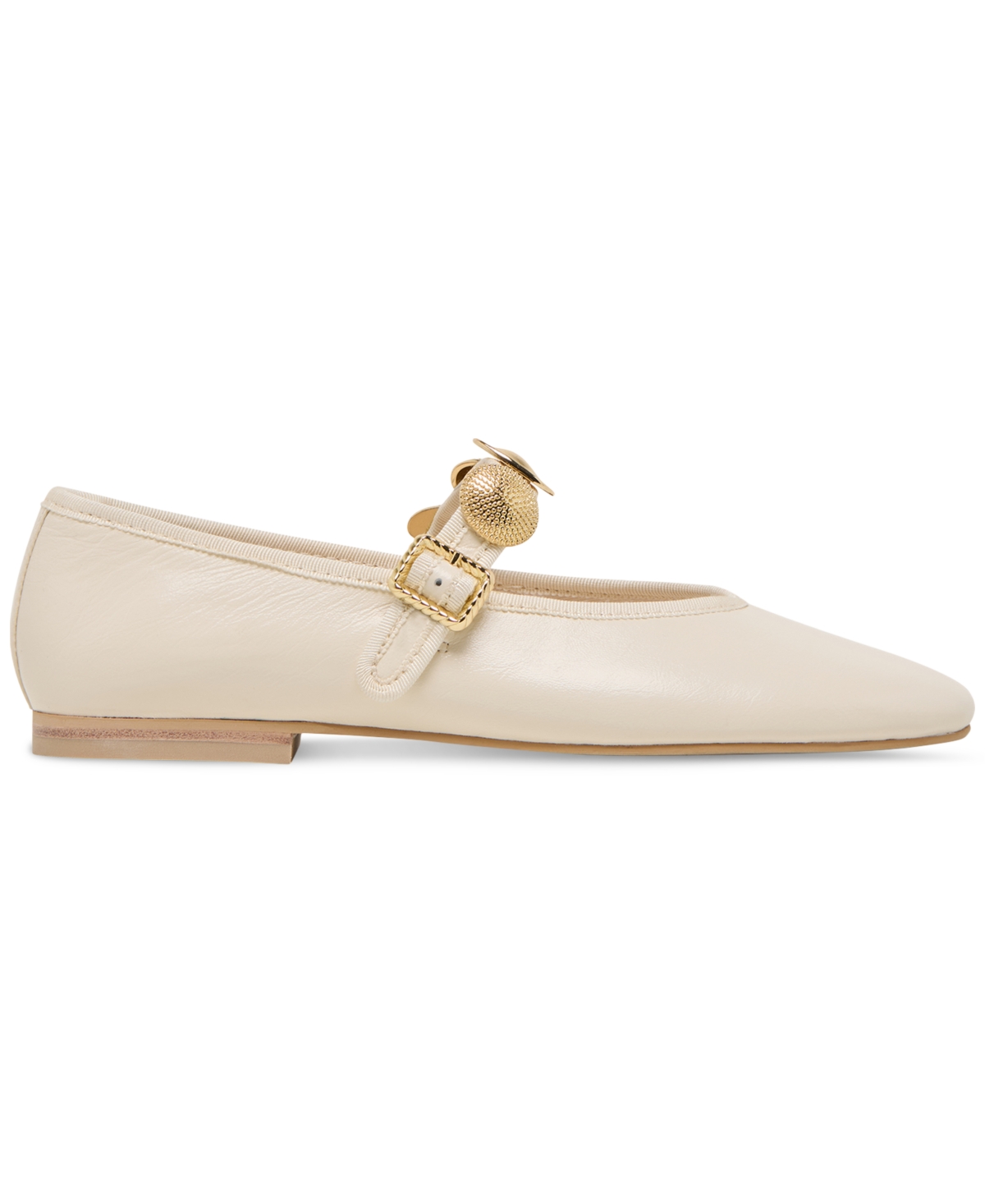 Dolce Vita Relan Ballet Flats Off White Leather In Off White Leather