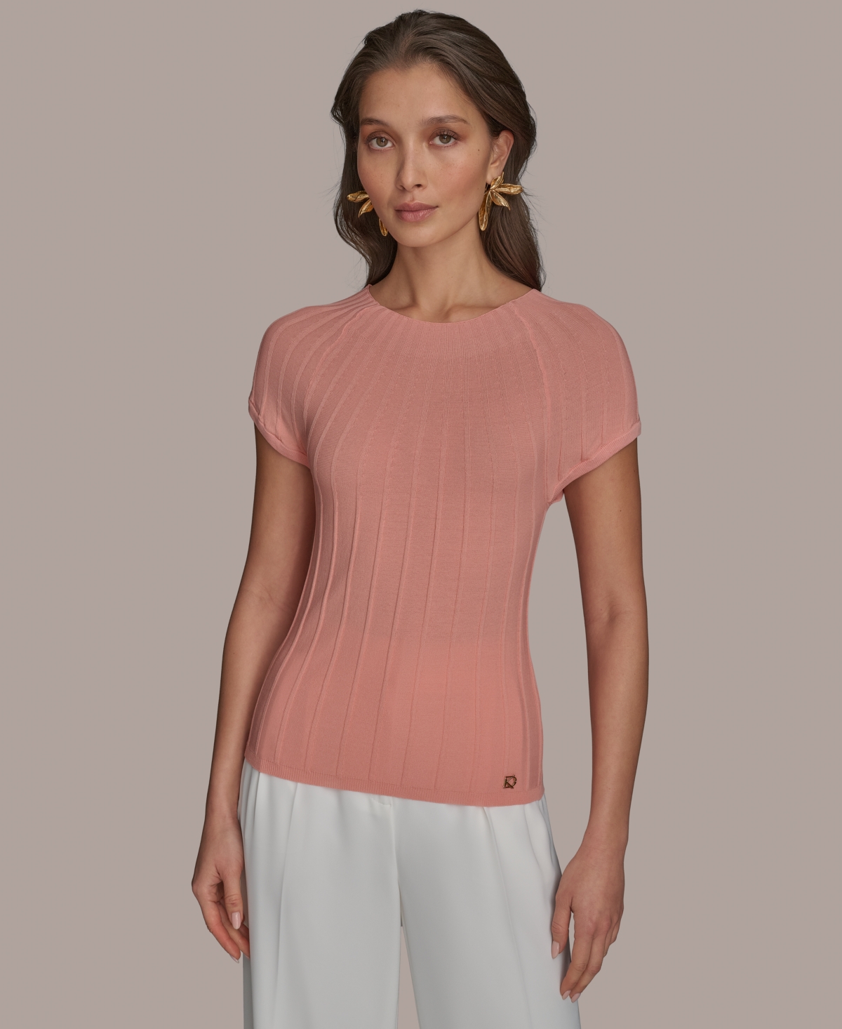 DONNA KARAN WOMEN'S CAP SLEEVE SWEATER, REGULAR & PETITE SIZES 