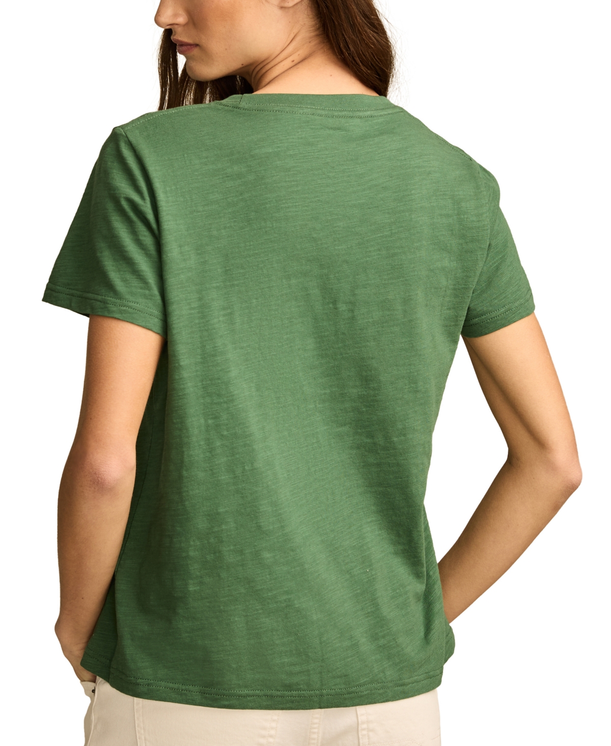 LUCKY BRAND WOMEN'S COTTON MICKEY MOUSE FEEL THE LUCK T-SHIRT 