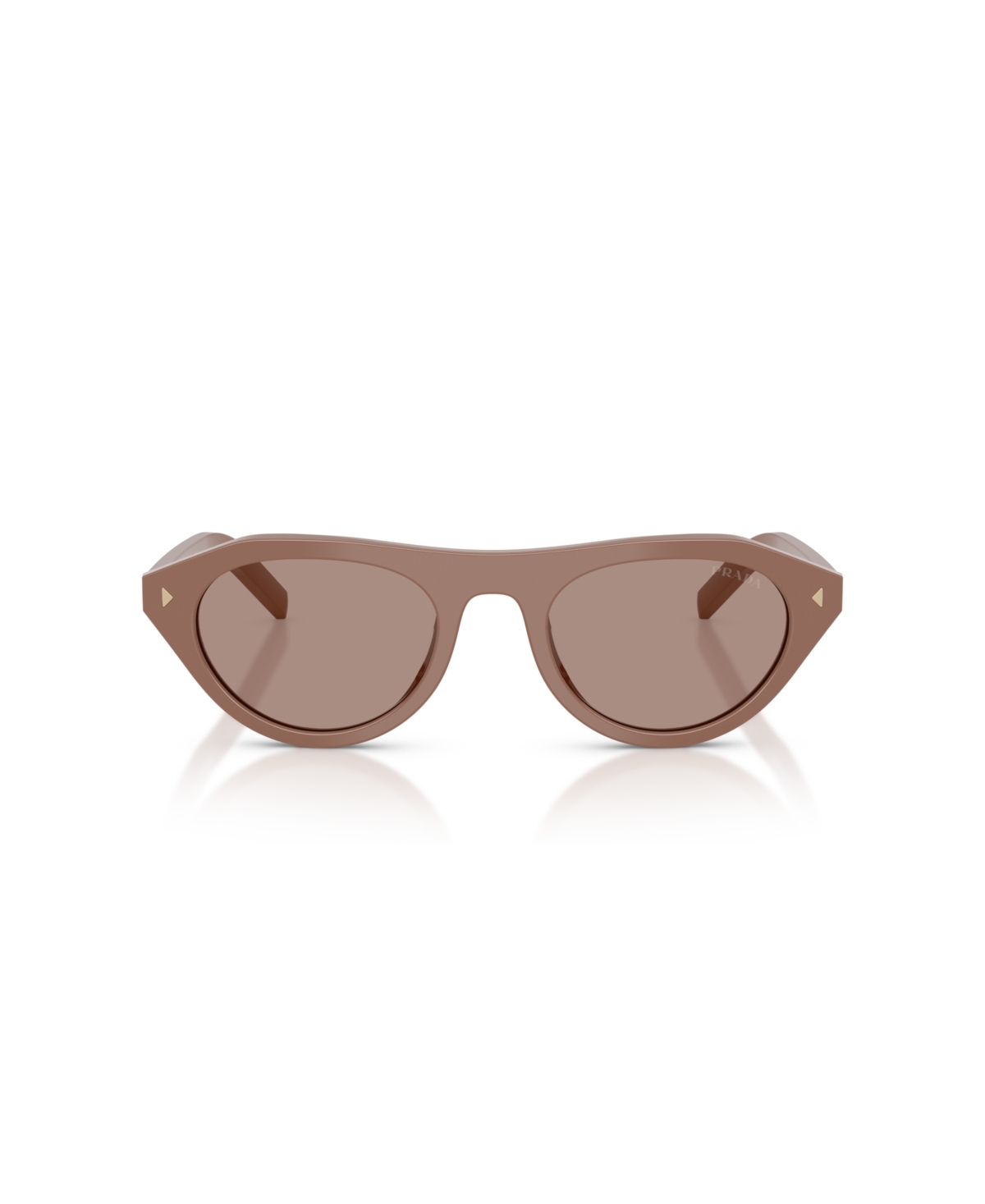 Prada Womens Brown Pr B15s Oval-frame Acetate Sunglasses In Brown