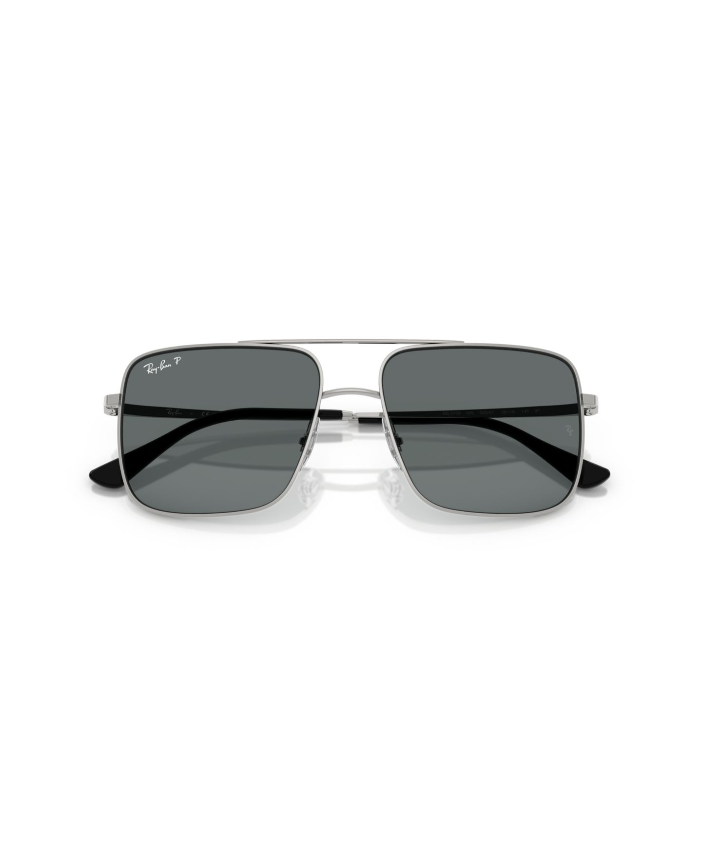 Солнцезащитные очки Ray-Ban Unisex Polarized Sunglasses, RB3758, цвет: Блестящий серебряный — фото 2