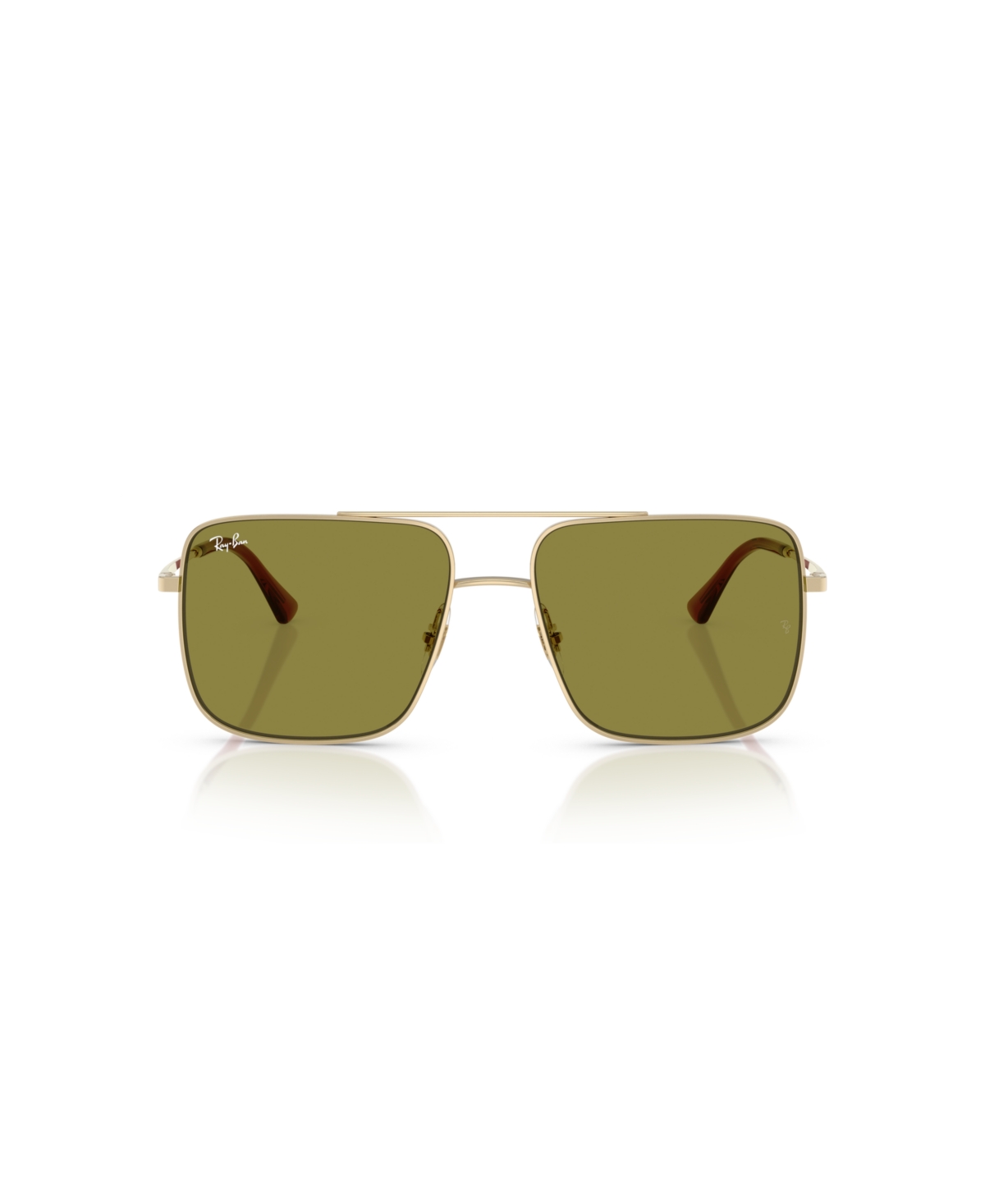 Ray Ban Unisex Standard Sunglasses, Rb3758 In Pale Gold