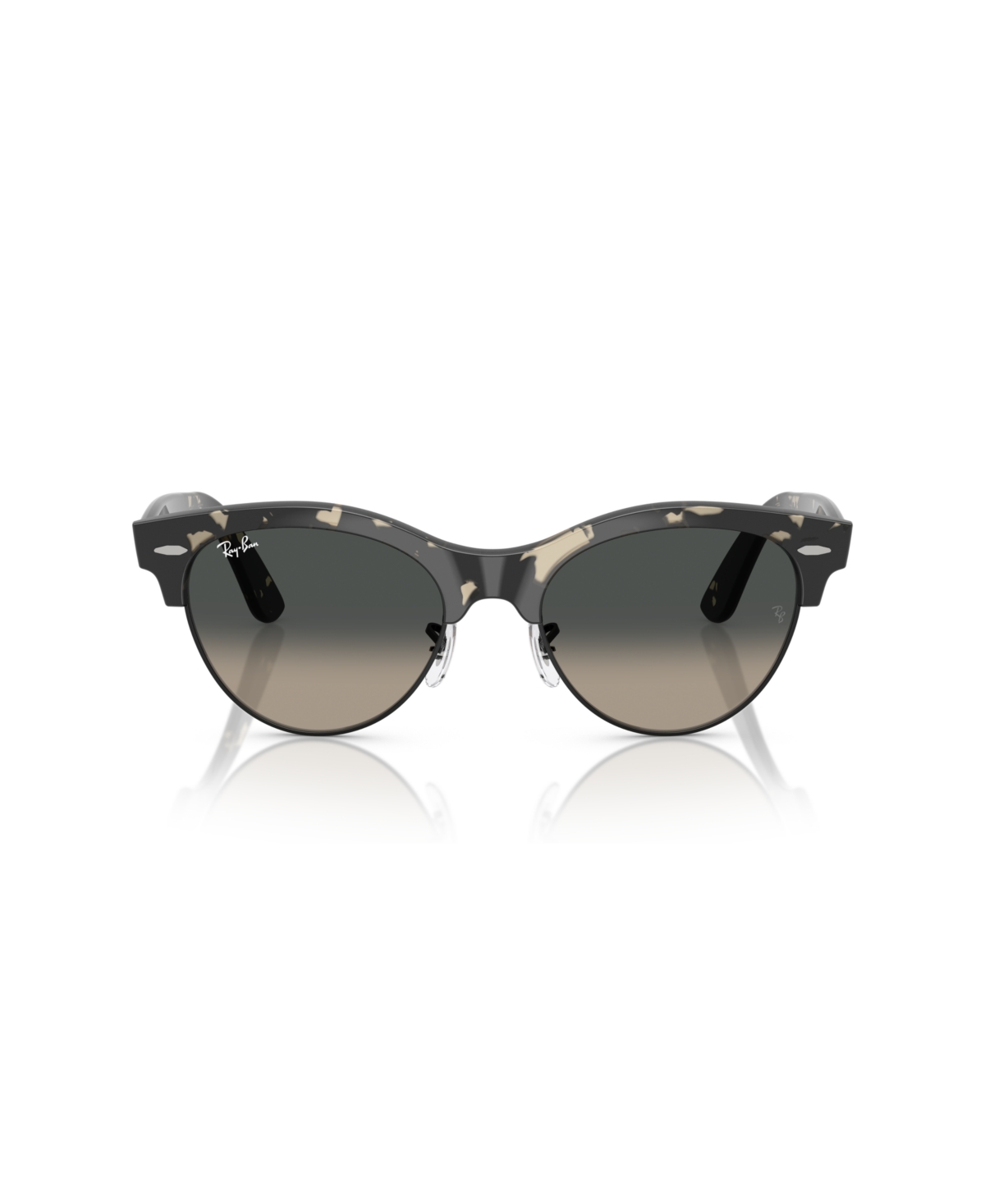 Ray Ban Clubmaster Way Sonnenbrillen Havana Grau Fassung Grau Glas 54-19 In Gray Havana On Black