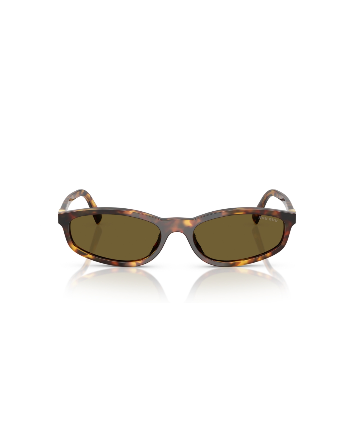 Miu Miu Woman Sunglass Mu A06s In Honey Havana - Green