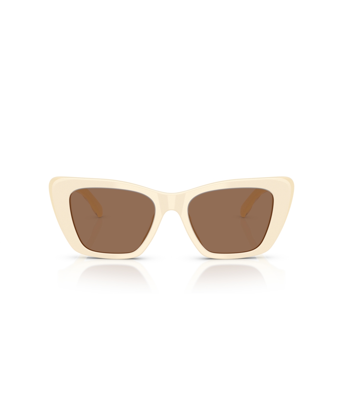 Tory Burch Ty7216u Cat-eye Acetate Sunglasses In Ivory