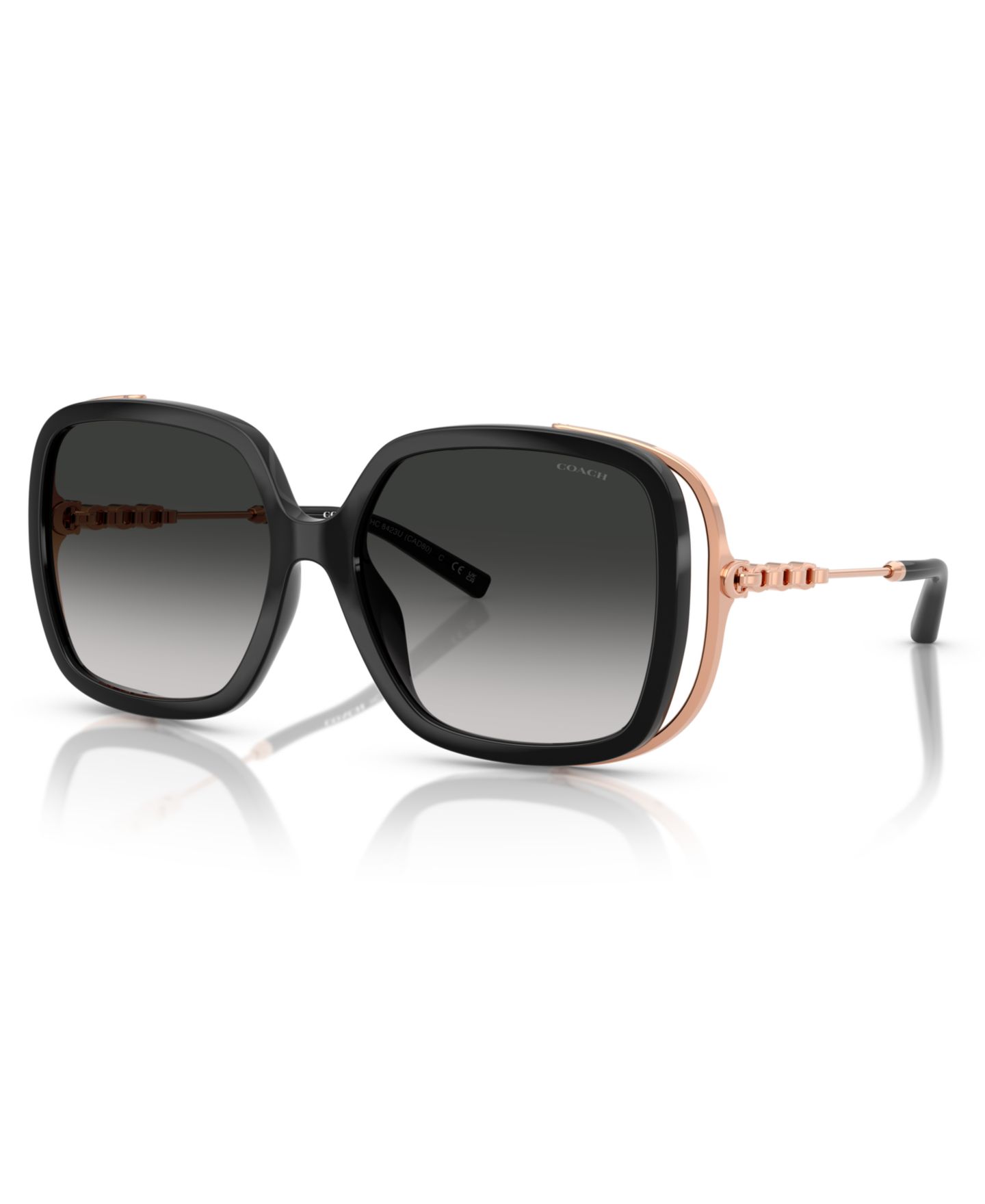Женские солнцезащитные очки COACH Large Sunglasses, CAD80 HC8423U, цвет: Чёрный — фото 1