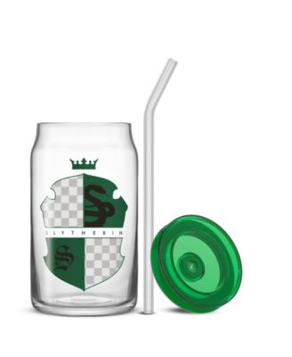 Harry Potter House Crests Tumbler Glasses with Lids, Set of 4