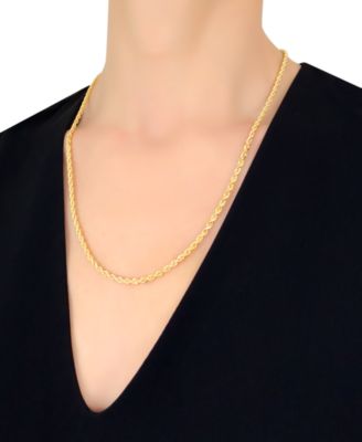 Forza Rope Chain 22" Necklace (3-1/5mm) in 14k Gold