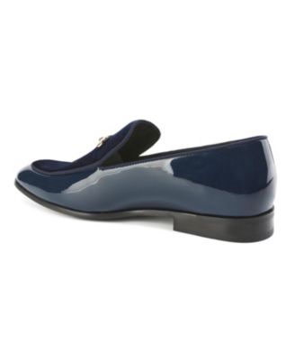 Men's Velvet & Patent Leather Slip On Dress Loafer