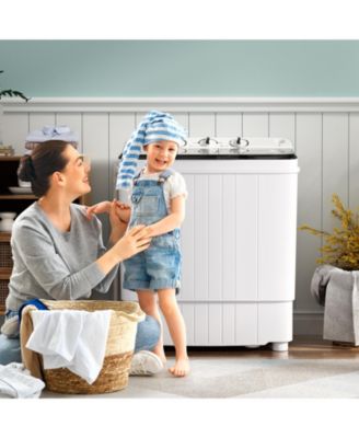 17.6 lbs Portable Washing Machine with Drain Pump