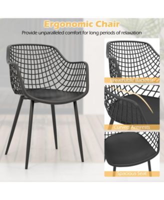 3-Piece Patio Chair Set with PP Seat and Tabletop Stylish and Durable Outdoor Furniture for Porch or Balcony