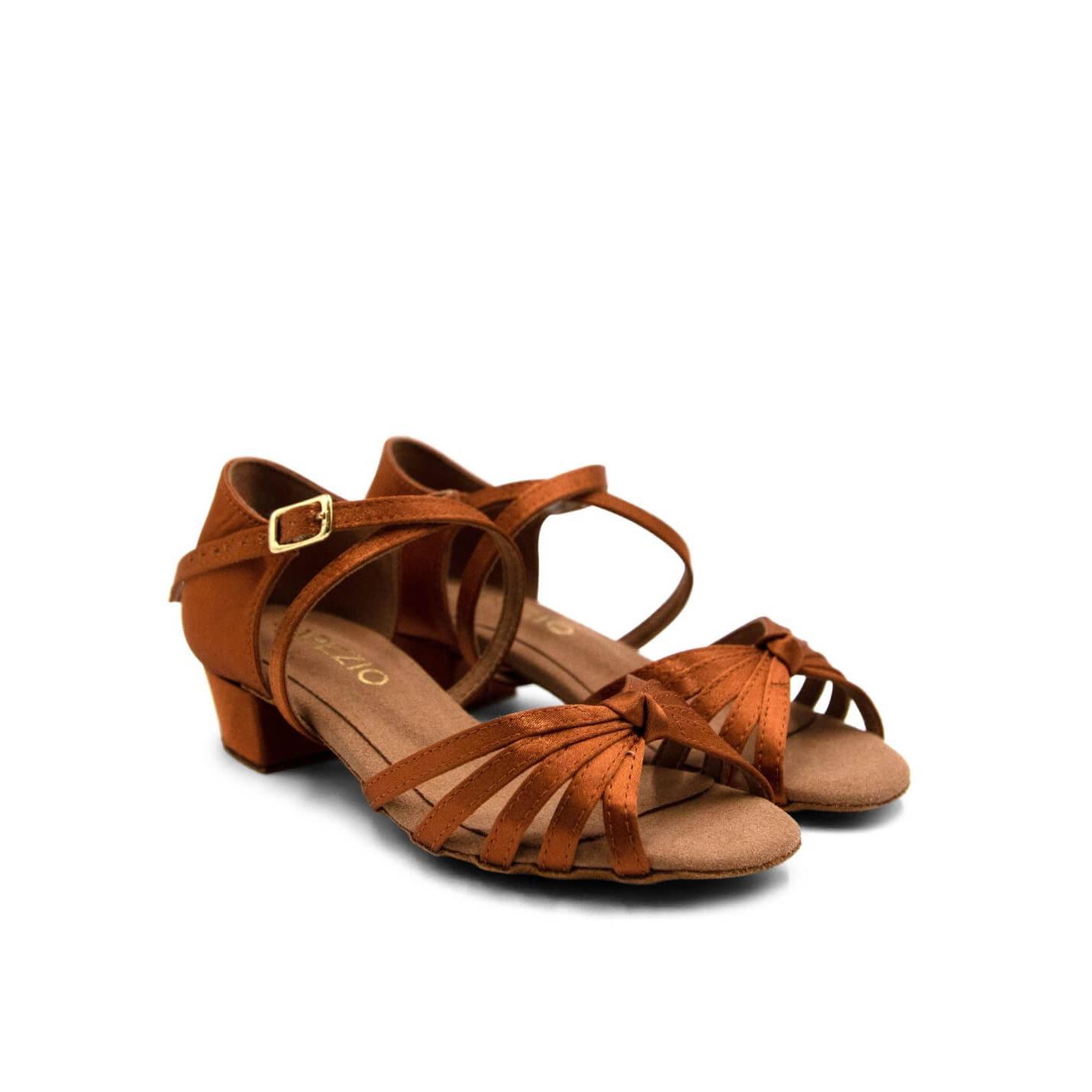 Обувь Capezio Valentina Ballroom Shoe для девочек, цвет: Коричный — фото 1