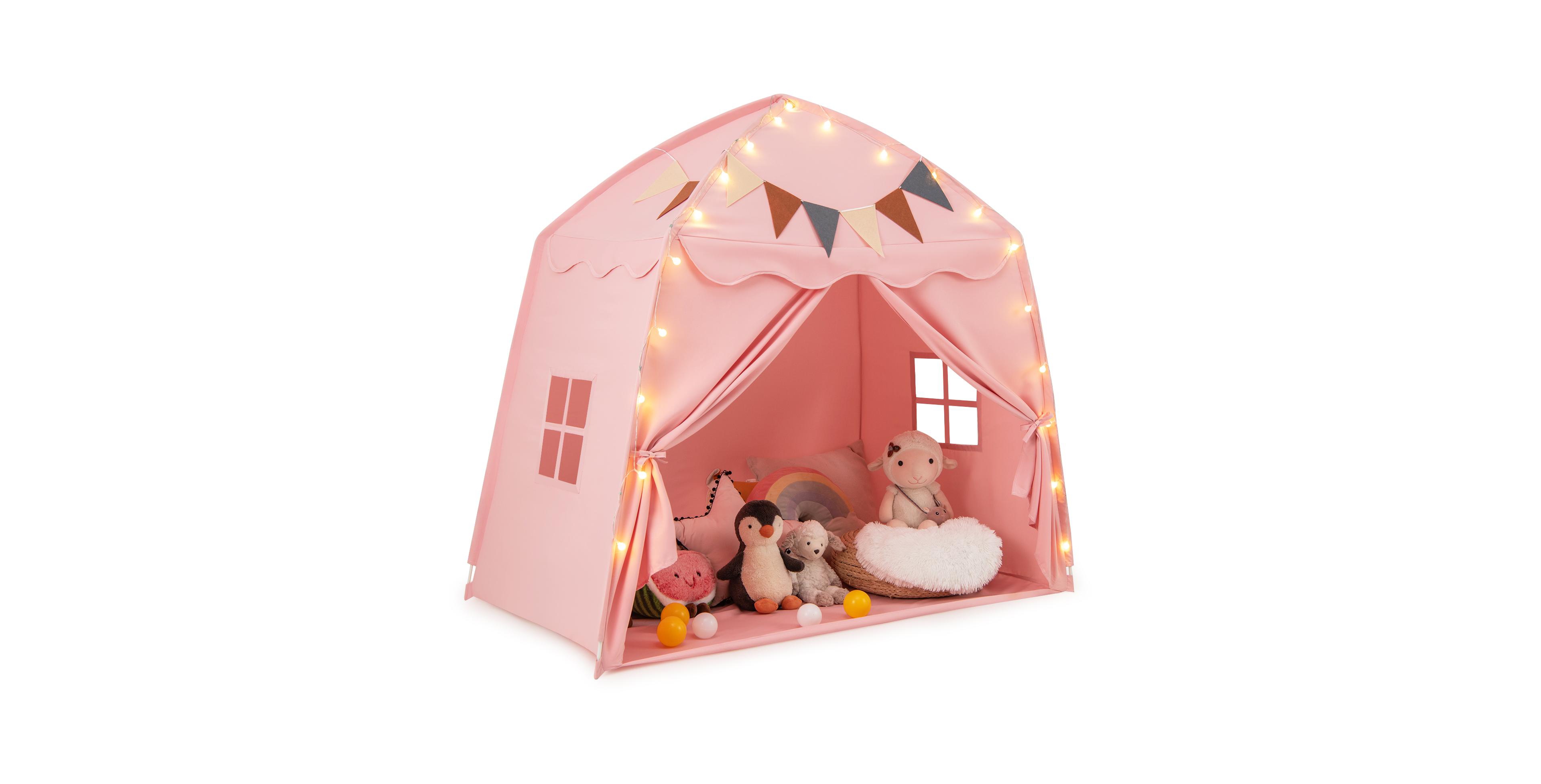 Kids Play Tent Bed Tent with String Lights Extra Large Playhouse Tent