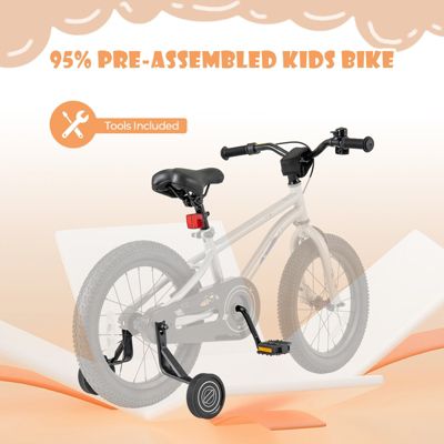 Kids Bike Sport Bicycle for 4-7 Years Old with Adjustable Seat, Reflectors, and Training Wheels for a Safe and Fun Ride