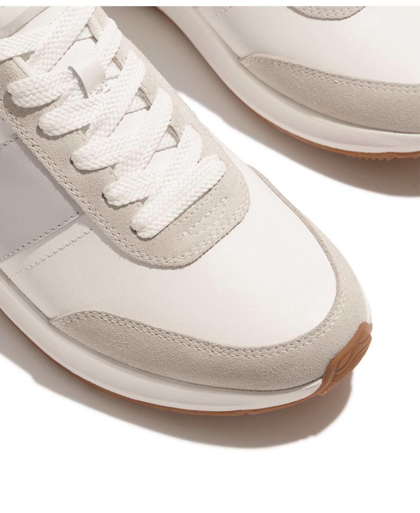 Мужские кроссовки FitFlop F-Mode Flow на шнуровке, цвет: Белый / Серый — фото 3