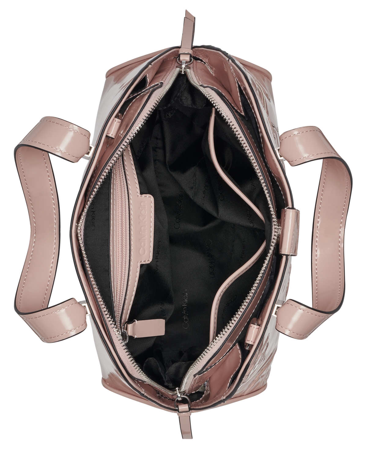 Calvin Klein Audrey Floral Emboss Satchel In Blossom