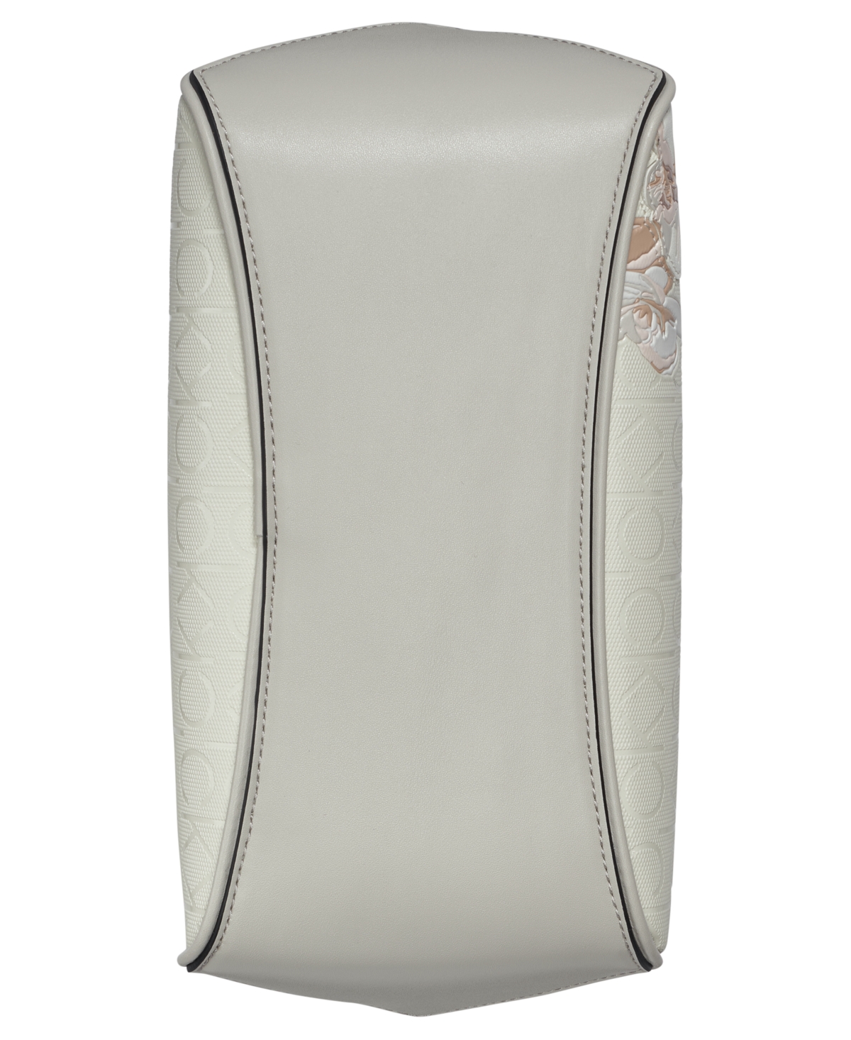 CALVIN KLEIN AUDREY FLORAL LOGO EMBOSS SATCHEL 